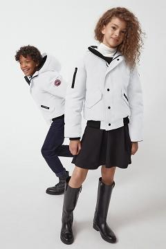 Chamarras Canada Goose Niños México - Rundle Chaqueta De Bombardero Blancos KT3051968